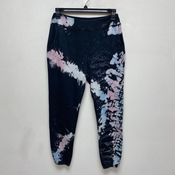 Daydreamer Womens Black Cotton Color Pop Tie-Dye Pull On‎ Jogger Pants M - Picture 1 of 10